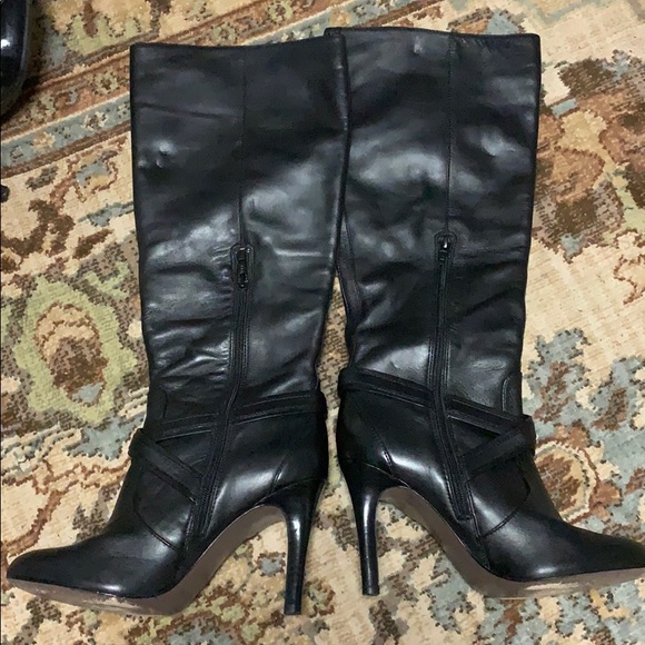 Coach black leather knee high boots - Picture 3 of 6